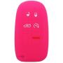 Ezzy Auto Black and Rose Silicone Rubber Key Fob Case Key Cover Key Jacket Skin Protector fit for Challenger Charger Durango Grand Cherokee Ram 1500