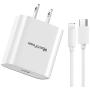 iPhone Fast Charger - MFi Certified - 20W USB-C Power Adapter Wall Plug 6ft Type-C to Lightning Cable Quick Charge Sync Cord Compatible with iPhone 12 SE 11 Pro MAX X XS XR 8 AirPods Pro iPad (2020)