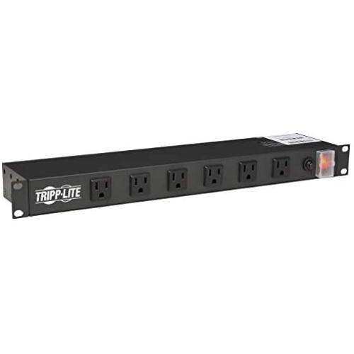 Tripp Lite RS1215-RA Rackmount Network-Grade PDU Power Strip, 12 Right Angle Outlets Wide-Spaced, 15A, 15ft Cord w/ 5-15P Plug,, Black