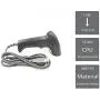 XIANJINO Barcode Scanner, 2D Barcode Scanner USB Wired Handheld Bar Code Scanner Automatic Barcode Reader Black