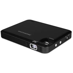 Magnasonic LED Pocket Pico Video Projector, HDMI, Rechargeable Battery, Built-in Speaker, DLP, 60 inch Hi-Resolution Display for Streaming Movies, Presentations, Smartphones, Tablets, Laptops (PP60)