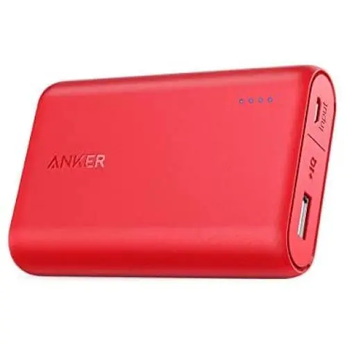Anker PowerCore 10000 Portable Charger, One of The Smallest and Lightest 10000mAh External Battery, Ultra-Compact High-Speed-Charging-Technology Power Bank for iPhone, Samsung Galaxy and More (Red) Anker PowerCore 10000 Portable Charger, One of The Smallest and Lightest 10000mAh External Battery, Ultra-Compact High-Speed-Charging-Technology Power Bank for iPhone, Samsung Galaxy and More (Red)