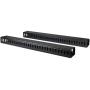 StarTech.com Vertical Cable Organizer with Finger Ducts - Vertical Cable Management Panel - Rack-Mount Cable Raceway - 0U - 6 ft. (CMVER40UF), Black