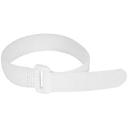 Reusable Cinch Straps 1'' x 30'' - 10 Pack, Multipurpose Quality Hook and Loop Securing Straps (White) - Plus 2 Free Bonus Reusable Cable Ties