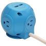 Accell Power Cutie - Compact Surge Protector with 3 Tamper Resistant 540J Surge Protected AC outlets and 4 USB-A Charging Ports, 6ft Cord, Blue