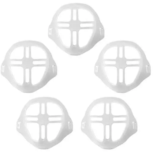 3D Mask Bracket -Protect Lipstick Lips - Internal Support Frame for Comfortable Wearing - DIY Face Mask Accessories for Kids Women Men (5 pack)