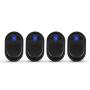 APIELE Rocker Toggle Switch Boat Waterproof DC 12V 30A ON-Off with Dot Light SPST 3 Pins 2 Position 4Pcs ASW-20D (Blue)