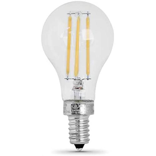 Feit Electric BPA1575C/827/FIL/2 75 Watt Equivalent 800 Lumen Dimmable A15 LED Filament Light Bulb E12 Base, 3.2''H x 1.85''D, 2700K (Soft White), 2 Piece
