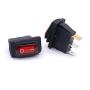 Taiss 2Pcs Waterproof Red Lighted Car I/O SPST 3 Pin 2 Position AC 250V/15A, 125V/20A Rocker Toggle Switches KCD3-101NW-I/O