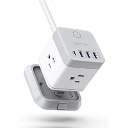 Vertical Cube Mountable Power Outlet Extender with 3 Outlets