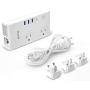 BESTEK 220V to 110V Voltage Converter, 200W Power Converter & Universal Travel Adapter 7.2A 3-Port USB Charging 1-Port USB-C Charging UK/AU/US/EU Worldwide Plug Adapter (White)
