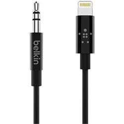 Belkin AV10172bt06-BLK 3.5mm Audio Cable With Lightning Connector, Black,6