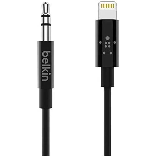 Belkin AV10172bt06-BLK 3.5mm Audio Cable With Lightning Connector, Black,6