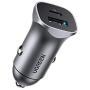 UGREEN USB C Car Charger 24W Dual Ports PD and Power Delivery 3.0 Metal Cigarette Lighter Compatible for iPhone 12 SE 11 XS XR X 8 7 Plus Samsung AirPods iPad Google Pixel 5 Nintendo Switch