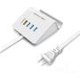 USB Quick Charger Multiple USB Desktop Charging Station 4-Port QC 3.0 Fast Charger for iPhone 11 Pro XS XR X 8 7 Plus SE,iPad Air Mini Pro,Samsung S10 S9 S8,Note 20 10 9,LG,HTC,Nexus,Pixel and More