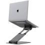Nulaxy Laptop Stand, Ergonomic Sit to Stand Laptop Holder Convertor, Adjustable Height from 2.1'' to 13.8'', Supports up to 22lbs, Compatible with MacBook, All Laptops Tablets 10-17'' - Space Grey
