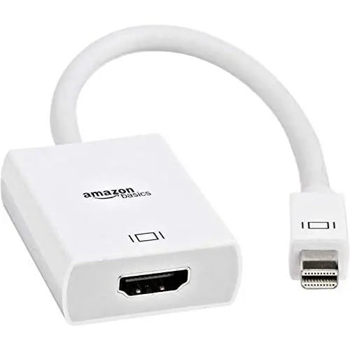 Amazon Basics Mini DisplayPort Thunderbolt to HDMI Adapter - Compatible with Apple iMac, MacBook - 1 Adapter