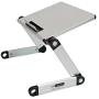 WorkEZ LIGHT Ergonomic Portable Lightweight Folding Aluminum Laptop Cooling Stand & Lap Desk Tray for Bed Couch. Adjustable height angle tilt notebook computer macbook desktop riser table-top holder
