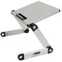 WorkEZ LIGHT Ergonomic Portable Lightweight Folding Aluminum Laptop Cooling Stand & Lap Desk Tray for Bed Couch. Adjustable height angle tilt notebook computer macbook desktop riser table-top holder