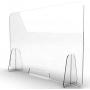 Plexiglass Sneeze Guard for Counter Shield 32x24 | Plexiglass Shield for Desk Sneeze Guards for Countertops Plastic Sneeze Guard Portable | Acrylic Sneeze Guard for Desk Plexiglass Barrier for Counter