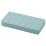 Emoly Silicone Lipstick Holder, Premium Cosmetic Organizer for Brush Lip Eye Makeup Pencil Bottles, 24 Square Makeup Display Case (Blue)