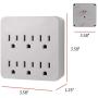 GE Pro 6-Outlet Surge Protector, 3-Prong Wall Adapter, Charging Station, 1020 Joules Protection Rating, Automatic Shutdown, Grey, 45820, 1 Pack