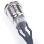 KNACRO 16mm Chassis Switch Metal Button Switch with 100CM 3.3FT Extension Cable Blue Ring LED Suitable for DIY Computer Switch and Restart Button(Ring, Blue)
