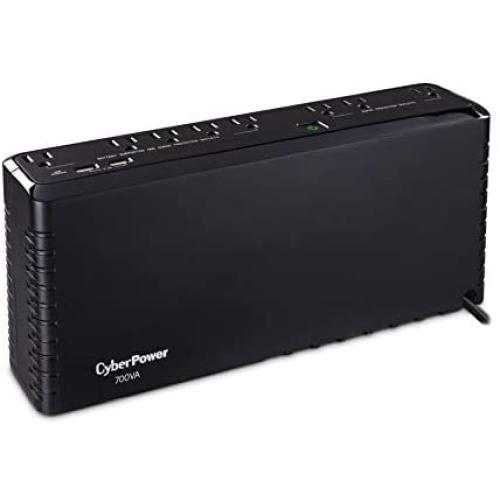 CyberPower SL700U Standby UPS System, 700VA/370W, 8 Outlets, 2 USB Charging Ports, Slim Profile