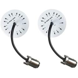 Eagle Lights Generation II Front LED Turn Signals with White Running Lights for Harley Davidson Motorcycles, 2-Inch Bullet Style Turn Signals