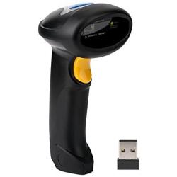 Ruban 2.4GHz Wireless USB Automatic Laser Barcode Scanner Handheld Bar-Code Reader (2.4G Wireless/USB 2.0 Wired) Rechargeable Bar Code Scanner,Black