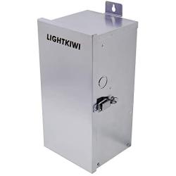 Lightkiwi C6449 150 Watt Heavy-Duty Stainless Steel (12V-13V-14V-15V) Multi-Tap Low Voltage Transformer for Landscape Lighting