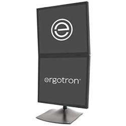 Ergotron – DS100 Dual Monitor Desk Stand – Vertical, Black