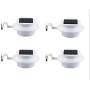 4 Pack Deal - FALOVE Outdoor Solar Gutter LED Lights - White Sun Power Smart Solar Gutter Night Utility Security Light
