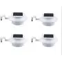 4 Pack Deal - FALOVE Outdoor Solar Gutter LED Lights - White Sun Power Smart Solar Gutter Night Utility Security Light