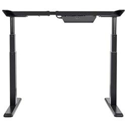 Monoprice Height Adjustable Sit-Stand Riser Table Desk Frame - Black with Electric Dual Motor, Compatible with Desktops from 43 Inches Up to 87 Inches Wide - Workstream Collection