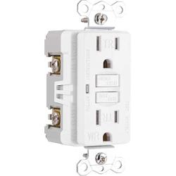 GE, White, GFCI In-Wall Receptacle 2 Pack, Tamper Resistant, 3 Prong, Outdoor Use, Cover Needed, Self-Testing Safety, UL Listed, Wallplate not included, 44051, 2 Count