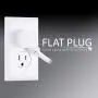 GE 6 Outlet Surge Protector, 10 Ft Extension Cord, Power Strip, 800 Joules, Flat Plug, Twist-to-Close Safety Covers, White, 14092