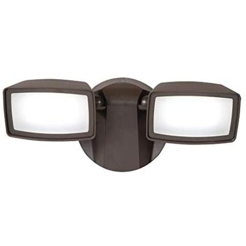 EATON Lighting FT1850LPC PC Dusk to Dawn Twin Head Floodlight With Photo Control, LED Lamp, 120 VAC, Bronze