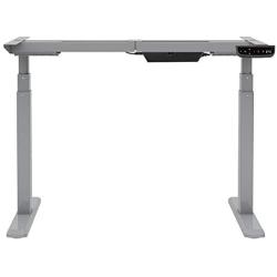 Monoprice Height Adjustable Sit-Stand Riser Table Desk Frame - Grey With Electric Dual Motor, Compatible With Desktops From 43 Inches Up To 87 Inches Wide - Workstream Collection,Gray
