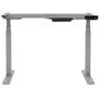 Monoprice Height Adjustable Sit-Stand Riser Table Desk Frame - Grey With Electric Dual Motor, Compatible With Desktops From 43 Inches Up To 87 Inches Wide - Workstream Collection,Gray