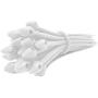 Reusable Silicone Cable Twist Ties Organizer Perfect for Cord Management, Electronics Wire Strips, Kitchen, Garden Rubber Wraps and Gear Zip Tie Straps (7 inches, Non-Velcro) 30-Pack - White