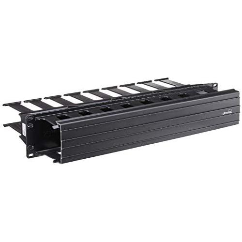 Leviton 492RU-HFR Horizontal Cable Management, 2RU, 3-inch by 3-inch Front and 2-inch by 4-inch Rear