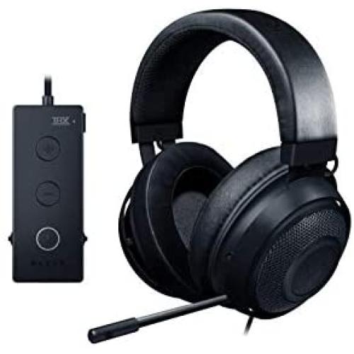 Razer Kraken Tournament Edition THX 7.1 Surround Sound Gaming Headset: Retractable Noise Cancelling Mic - USB DAC -  For PC, PS4, PS5, Nintendo Switch, Xbox One, Xbox Series X & S, Mobile – Black