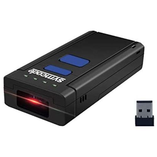 Symcode 1D 2D QR Mini Bluetooth Barcode Scanner, with Bluetooth 4.0 & 2.4G Wireless Connection, Portable Barcode Reader Compatible with Laptops/PC/Android/iPhone iOS/Tablet for QR PDF417 Dat