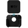TV Mount Compatible with Apple TV 4th and 4K 5th Generation, Auswaur Wall Mount Bracket Holder Compatible with Apple TV 4th and 4K 5th Gen with Black Silicone Siri Remote Protective Case Cover