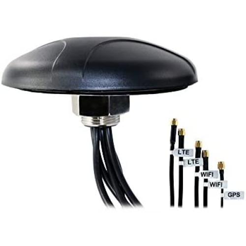 Proxicast Professional Low-Profile MIMO LTE + Wi-Fi + GPS 5-in-1 Combination Screw Mount Vehicle Antenna