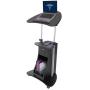 Techni Mobili Sit-to-Stand Mobile Medical Laptop Computer Cart, Black