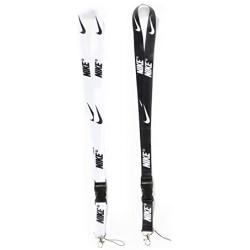 Sport Lanyard Neck Lanyard Strap for Key Chains/ID Holder/Phones/Bags/Accessories with Quick Release Buckle—2 Packs (Black & White)