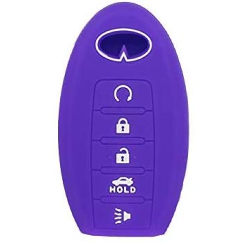 SEGADEN Silicone Cover Protector Case Holder Skin Jacket Compatible with INFINITI Q60 QX80 JX35 5 Button Smart Remote Key Fob CV4506 Deep Purple SEGADEN Silicone Cover Protector Case Holder Skin Jacket Compatible with INFINITI Q60 QX80 JX35 5 Button Smart Remote Key Fob CV4506 Deep Purple