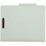 Amazon Basics Classification Folder- 100% Recycled, 1 Divider, 2-Inch Embedded, Letter, Light Green, 10-Pack